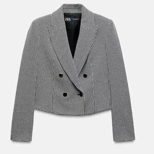 NWOT Zara Houndstooth Blazer Size XL